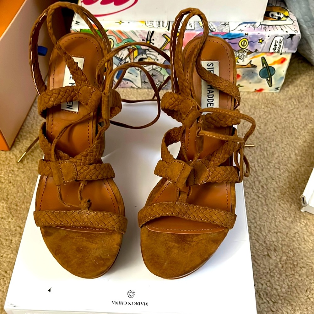 Steve Madden Suede Lace Up Heels